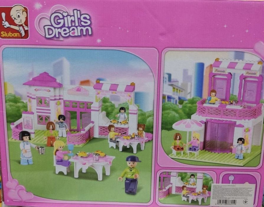 Конструктор Sluban 0150 розова мрія літнє кафе 306 дет.