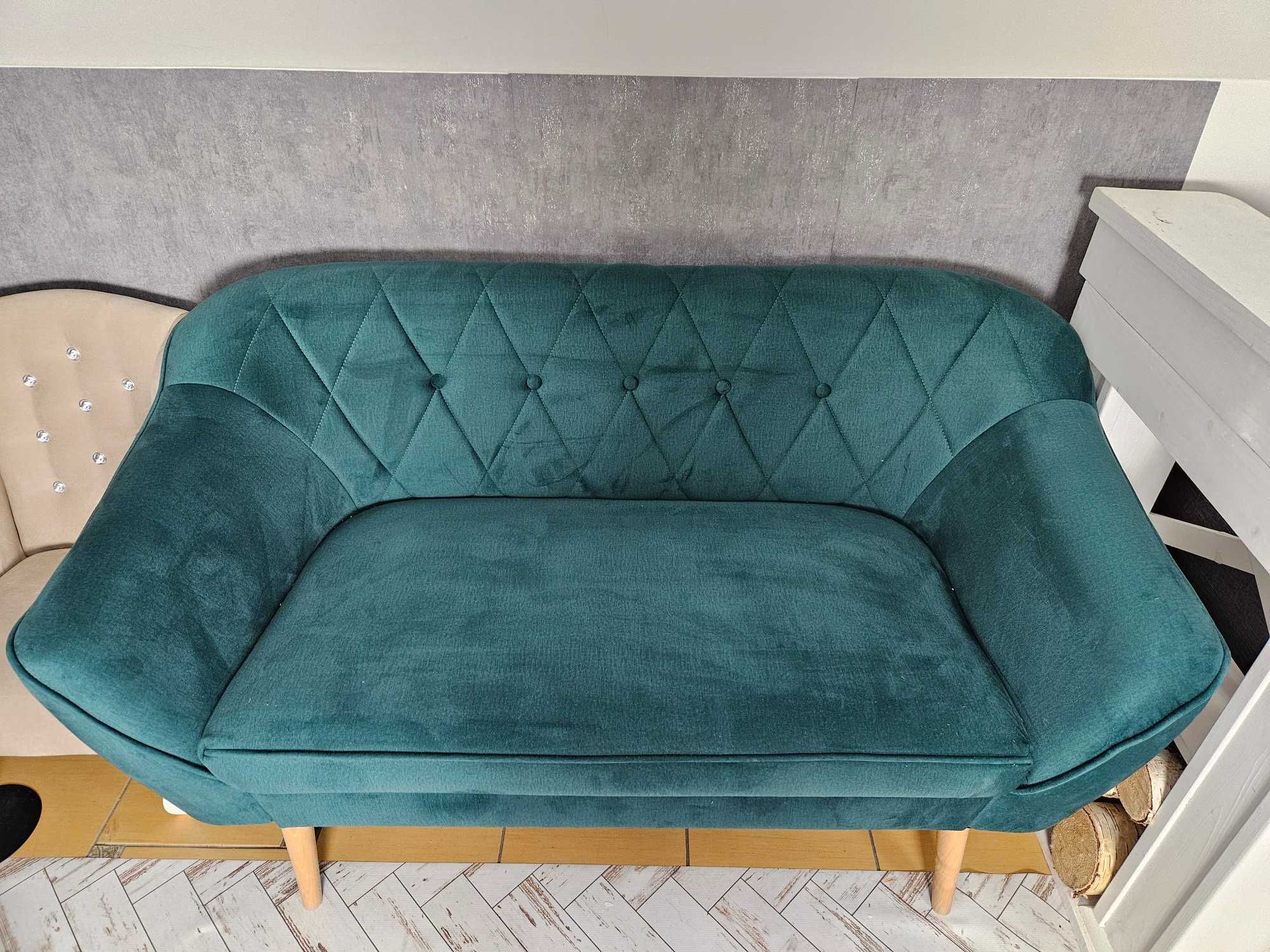 Sofa Skandynawska Butelkowa Zieleń