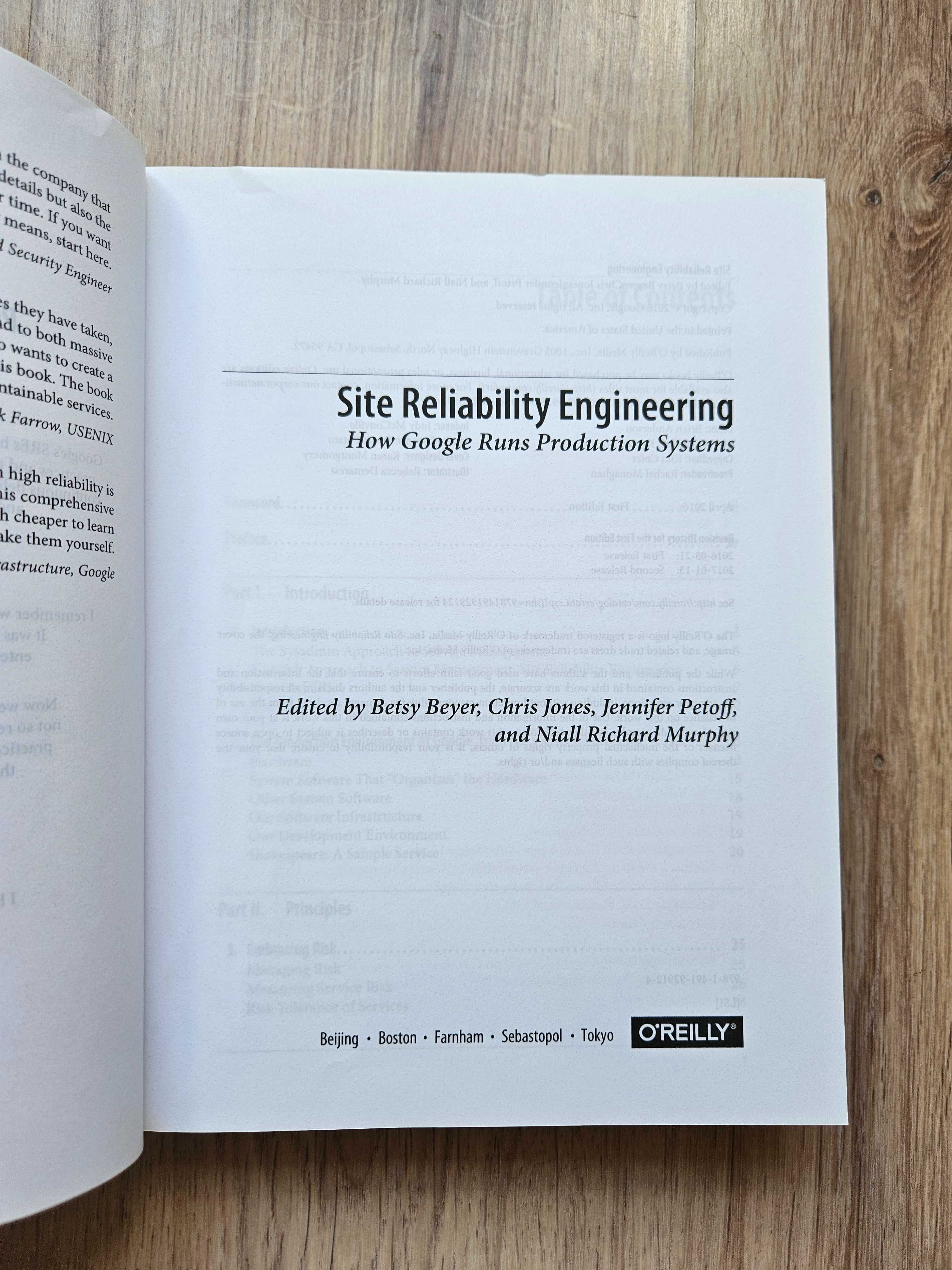 Książka O'Reilly Site Reliability Engineering: How Google... BDB! Eng.