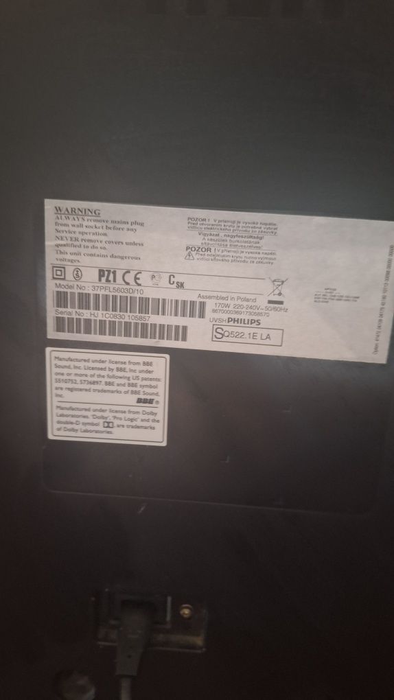 Tv Philips 37"  TFT