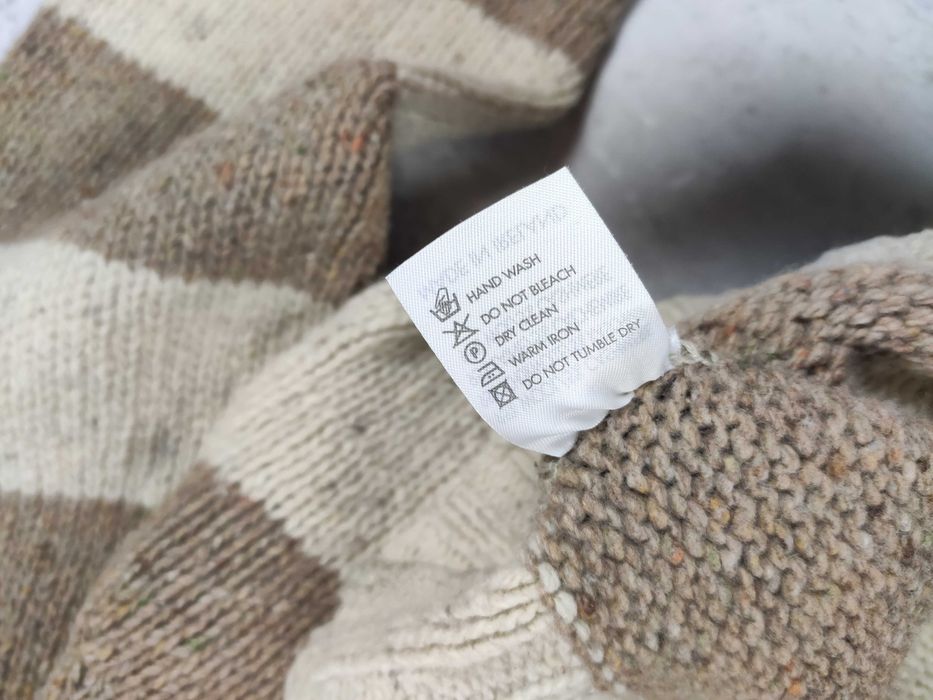 Sweter wełniany kaszmir Avoca Irleand paski jesienny r. M/L