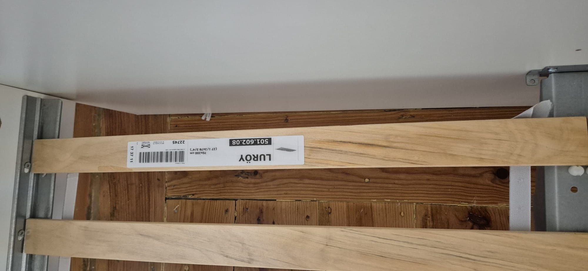 Cama MALM branca com estrado Luroy 140x200