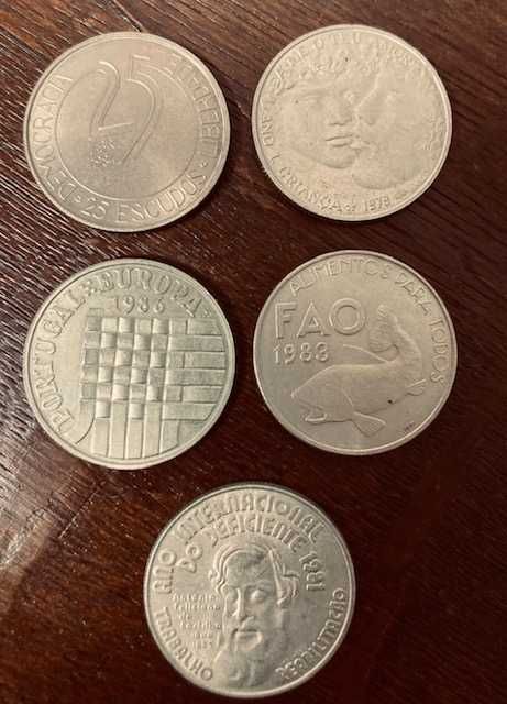 Conjunto de 5 moedas comemorativas