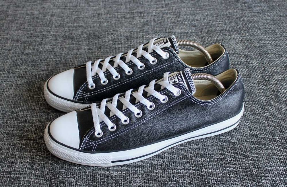 Кеди Converse Chuck Taylor All Star Black Leather Оригінал Шкіра 44.5р