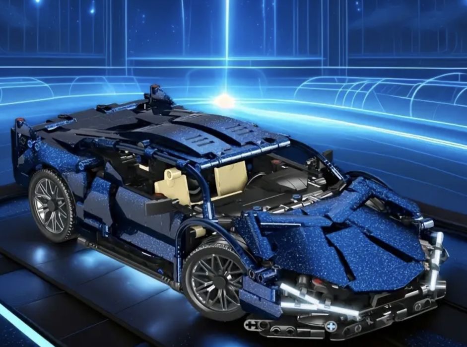 Конструктор машинка 1300 дет. 36 на 17см ламборгини лего lego звездное