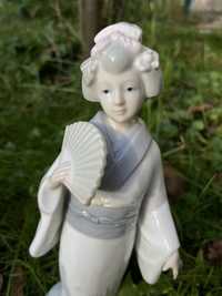 Japonia Elegancka Geisha Kolekcjonerska figurka porcelanowa Vintage