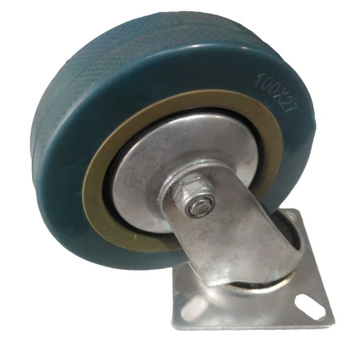 Колесо візка поворотне D50/D75/D100/D120мм гумовий з майданчиком