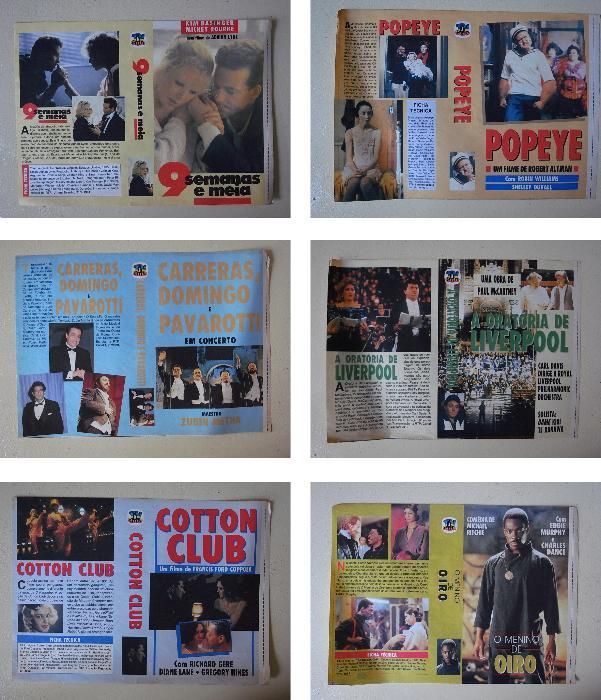 capas cassetes vhs vintage