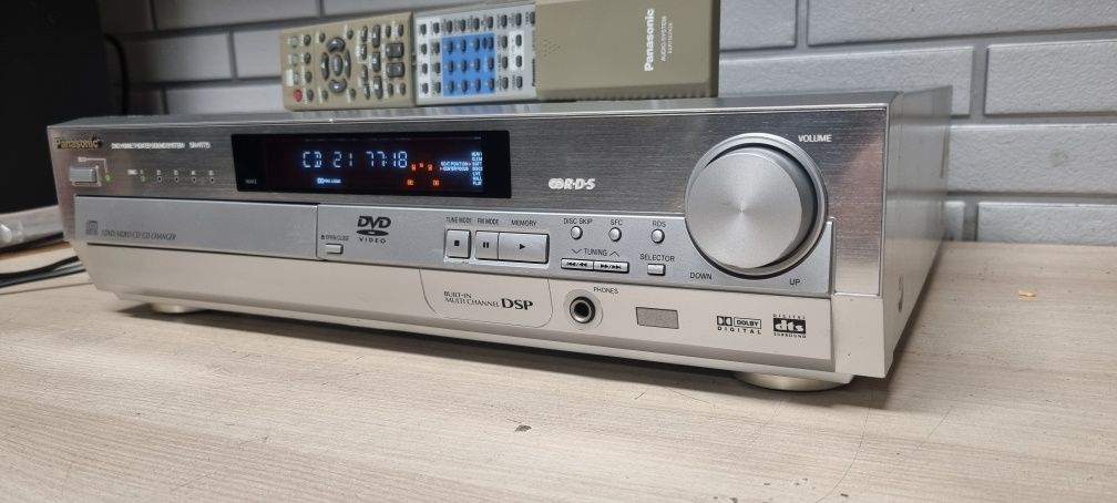 Amplituner TECHNICS PANASONIC SA-HT75. Pilot, wyj na subwoofer pasywny