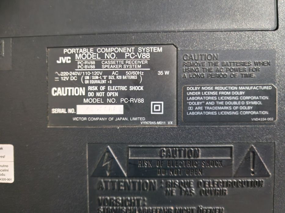 Radiomagnetofon  JVC