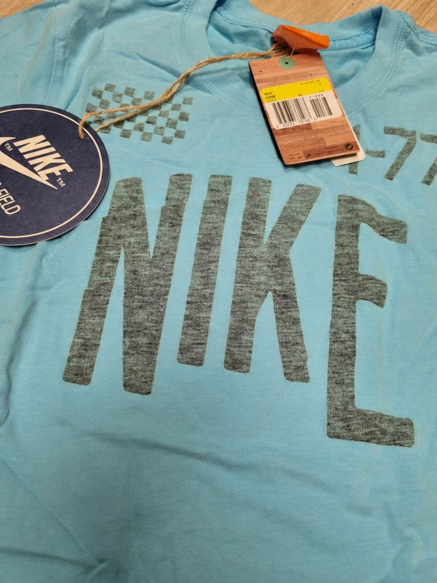 Nike t-shirt męski błękitny z nadrukiem S