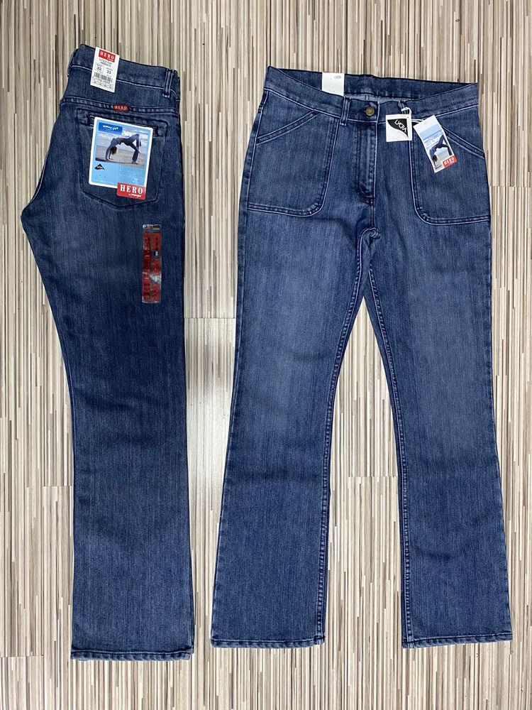Spodnie damskie jeans 32/33 pas 86 cm komplet 2 pary Wrangler nowe