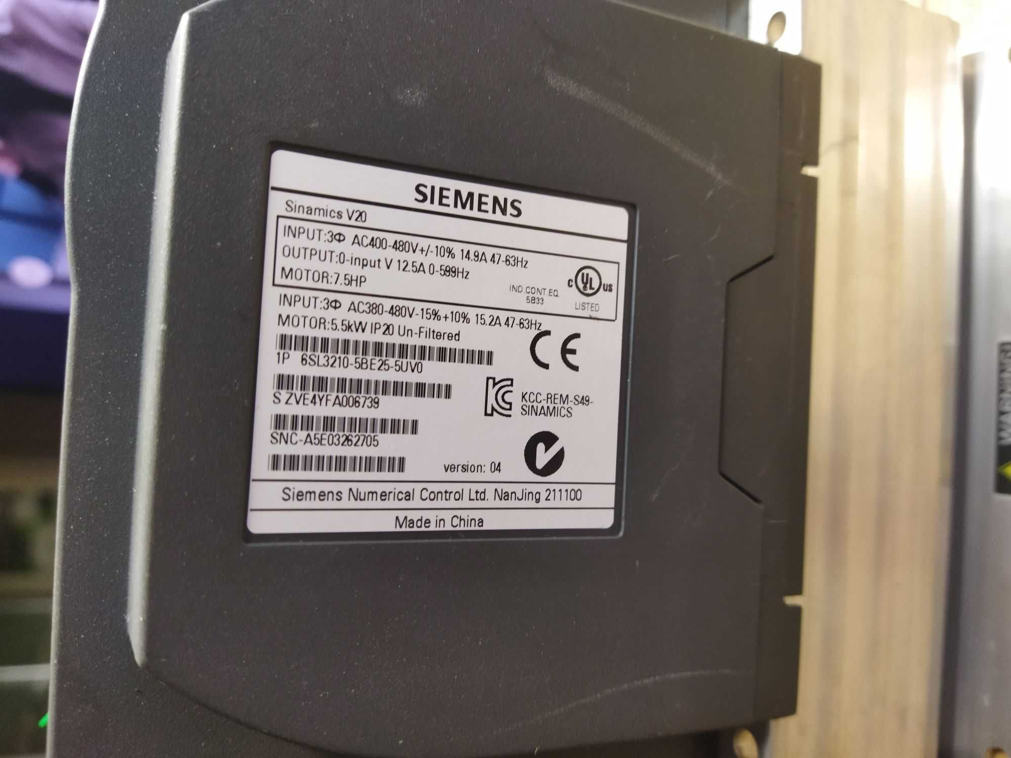 Частотник преобразователь перетворювач SIEMENS sinamics v20 5,5кВт