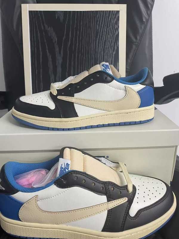 TravisScott\Jordan1*Retro*DamskieNikeAIrniebieski UnisexTrampki.44