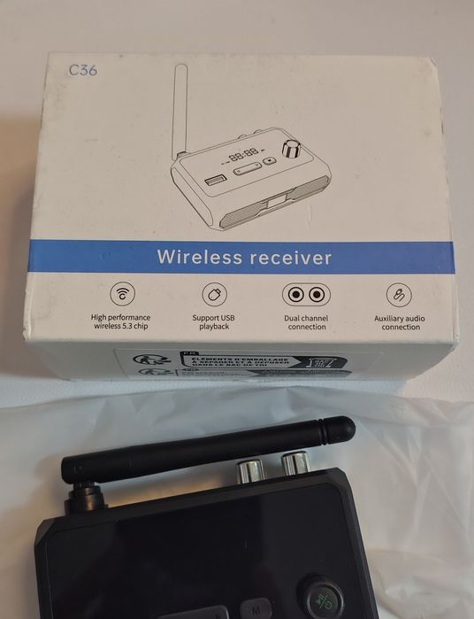 Bluetooth 5.3 аудіоприймач USB, RCA, AUX, Оптика.бездротовий, ресивер