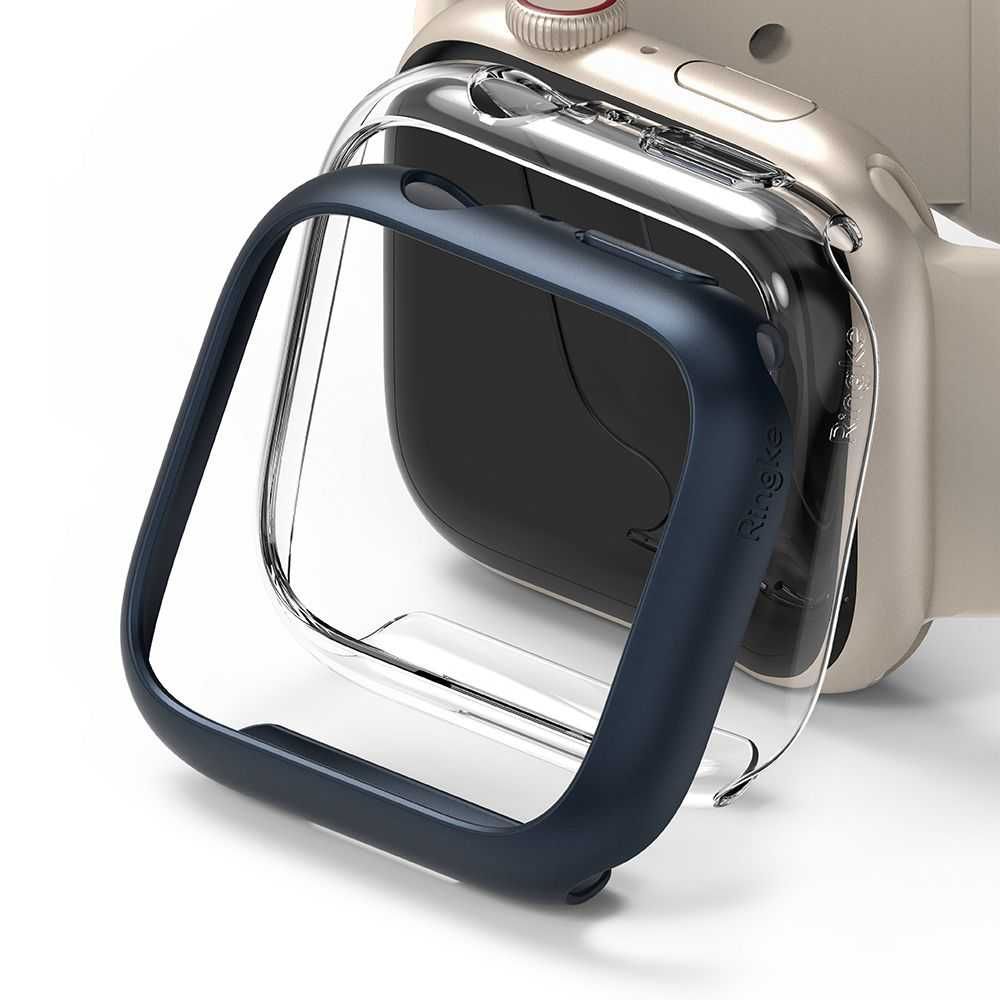 2x Nakładka Ringke Do Apple Watch 7 / 8 (41Mm) Clear & Metallic Blue