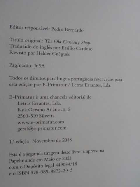 A Loja de Antiguidades de Charles Dickens - 1ª Edição