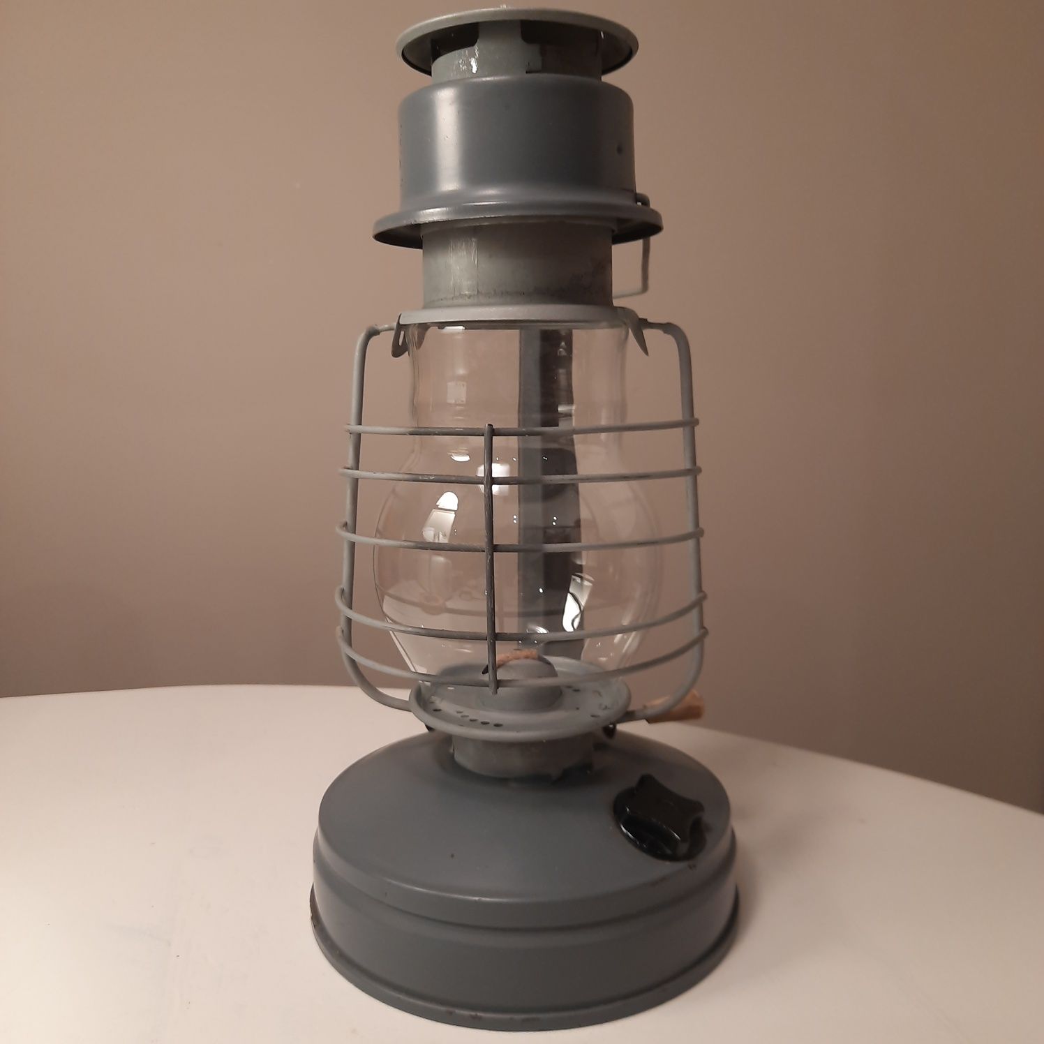 Unikalna lampa naftowa PRL lampa naftowa lampion Vintage / Loft HIT!!!