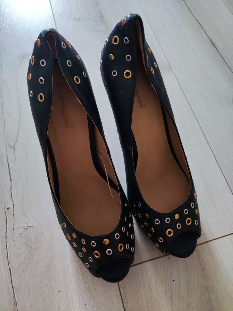 Nowe szpilki wysokie obcasy nity Atmosphere Primark 40