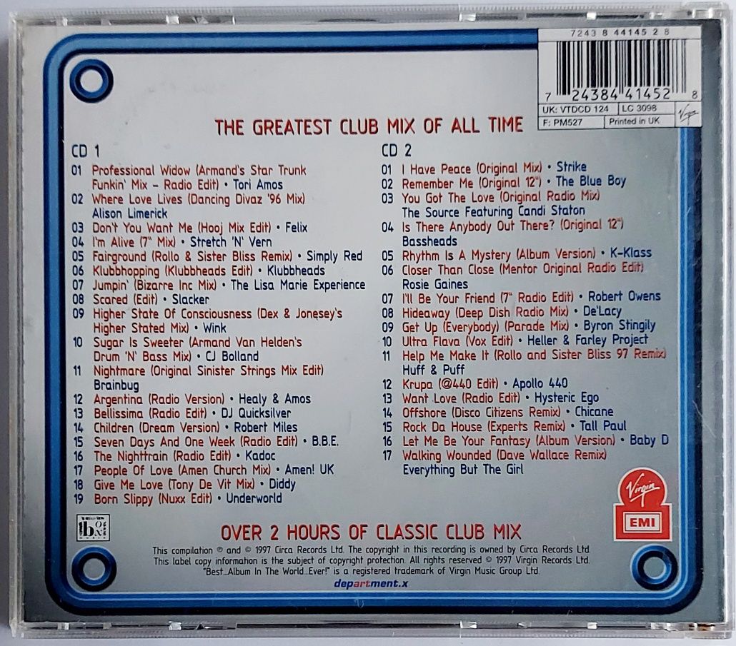 The Best Club Anthems Ever 2CD 1997r Tori Amos Simply Red Apollo 440