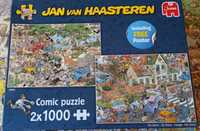 Puzzle Jumbo 2x 1000 Safari oraz The Storm, Jan van Haasteren