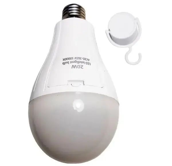 Лампочка с 2 аккумуляторами 2x18650 20w белый