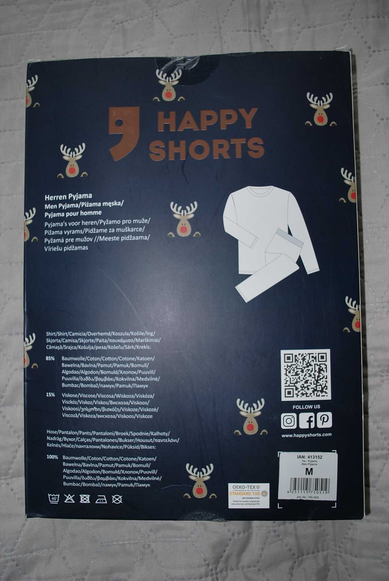 nowa piżama męska Happy Shorts M 48