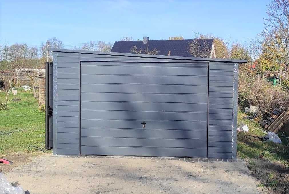 Garaż 3x5 blaszany. Antracyt, grafit- kolory, rozmiary - blaszak wiata