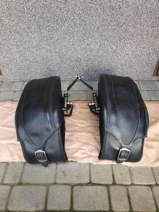 Kufry, Sakwy skórzane ze stelażem. Honda GL1800 Valkyrie