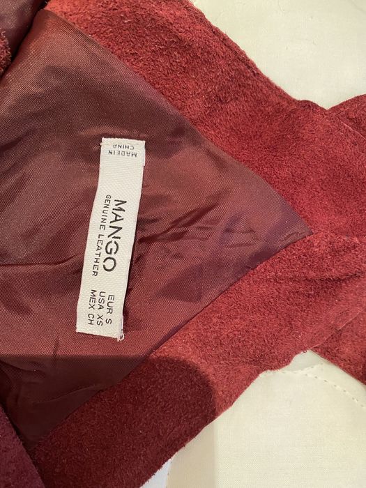 Замшевий сарафан бордового кольору