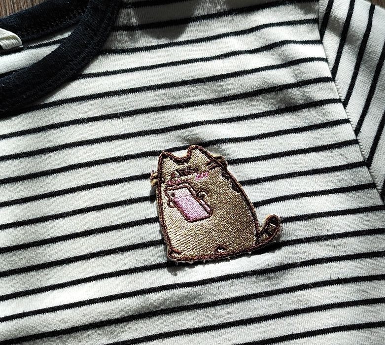 Koszulka paski pusheen Reserved 134/140