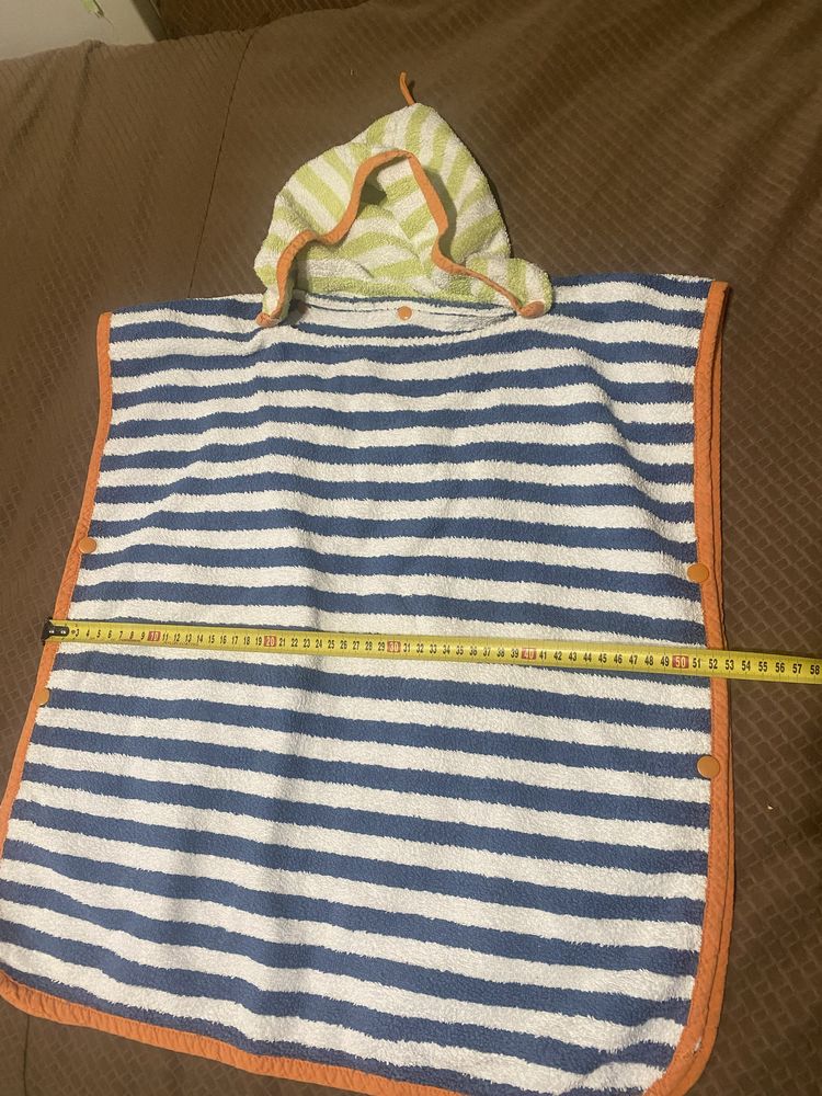 Детское полотенце с капюшоном,полотенце пончо