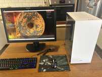 Komputer Gamingowy Ryzen 5  RTX3080 Palit  16GB zestaw z monitorem 24'