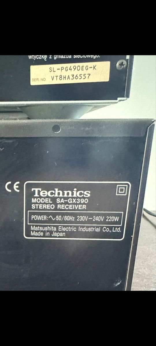 Wieża Technics SA-GX390 SL-PG490