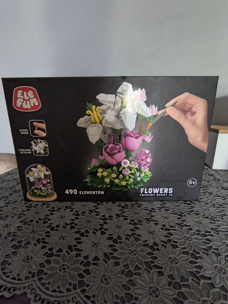 2x Elefun kwiatowy bukiet 3d