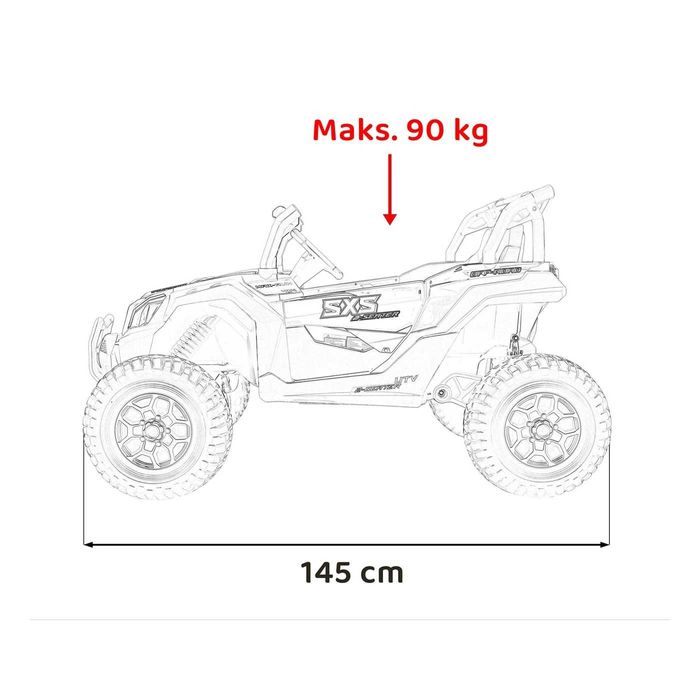 Buggy UTV X3 Off-Road 4x200W na akumulator dla dzieci
