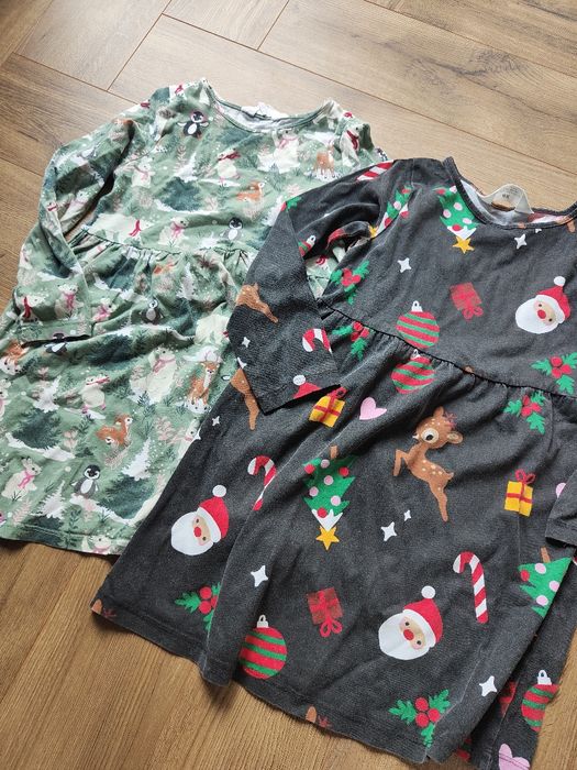 H&M ubranka świąteczne dla dziewczynki 110/116