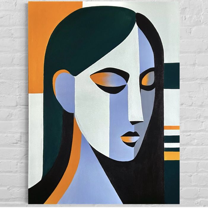 Nowoczesny obraz portret minimalistyczny