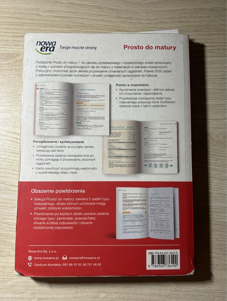Prosto do matury 1 zakres podstawowy i roserzony