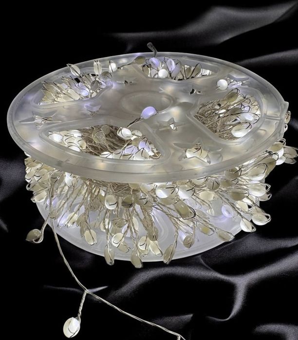 Мішура(хвойна лапа) 20м,30м,срібний дріт,usb, крупний діод. НОВИНКА