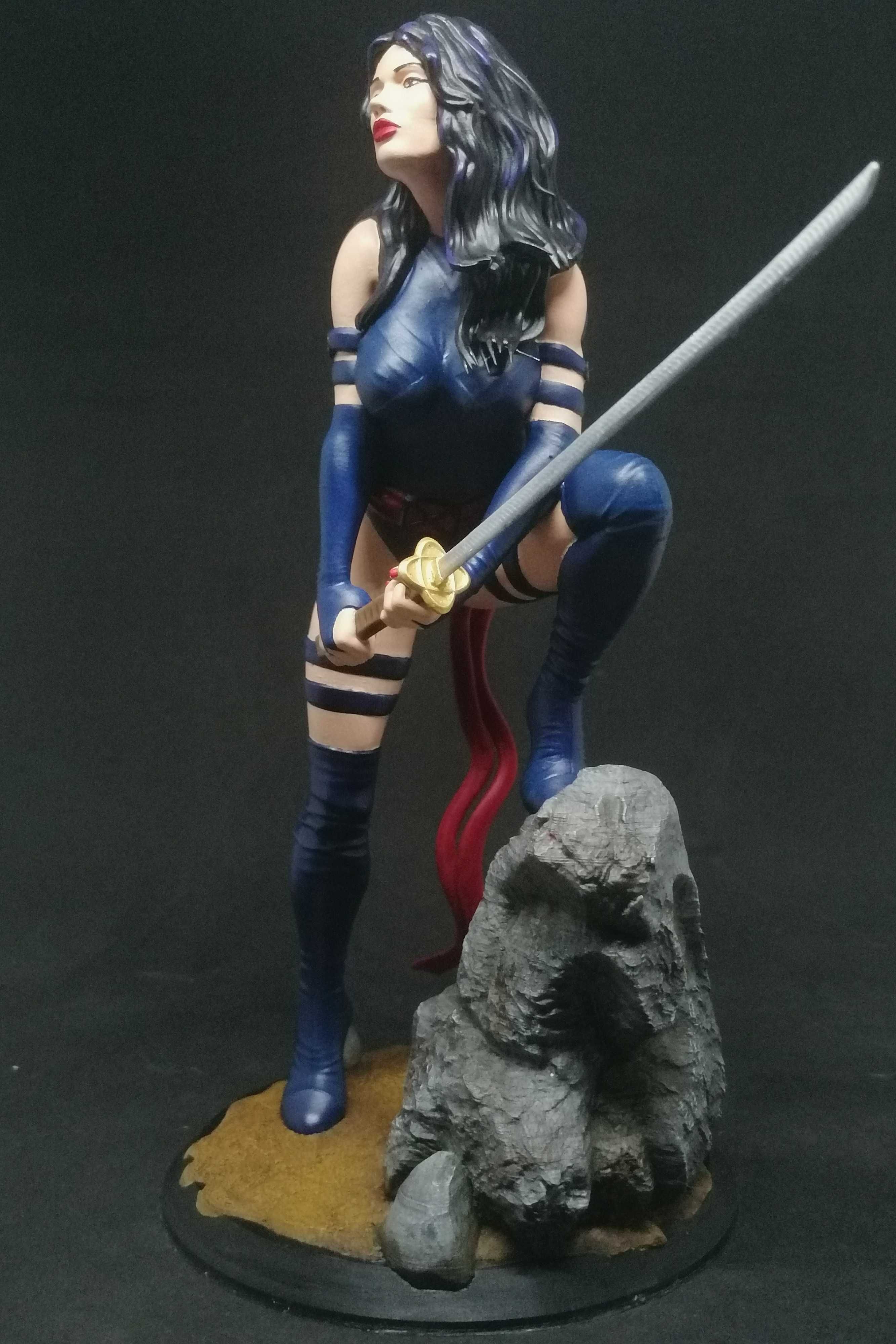 Psylocke Marvel, figura coleção.