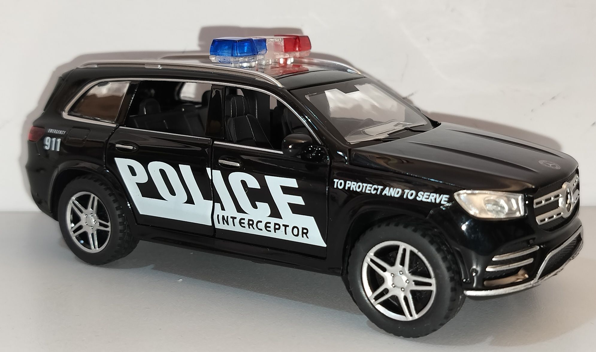 Машинка Полиция Mercedes GLS600 MAYBACH модель 1:32 Автосвіт Металл