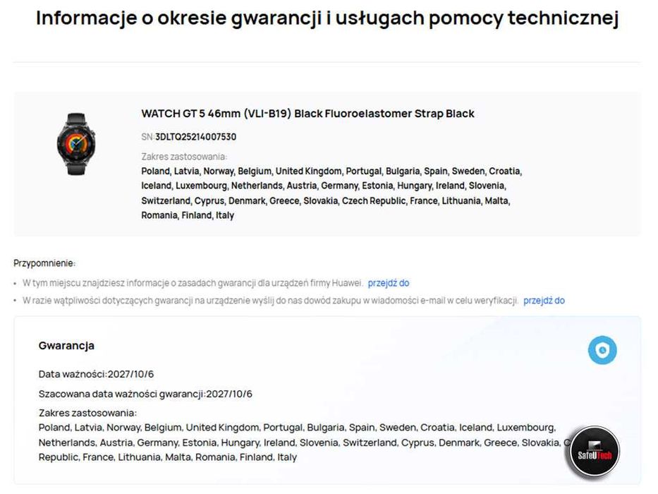NOWY Smartwatch Huawei Watch GT5 46mm ACTIVE Sport - AMOLED GPS - GWAR