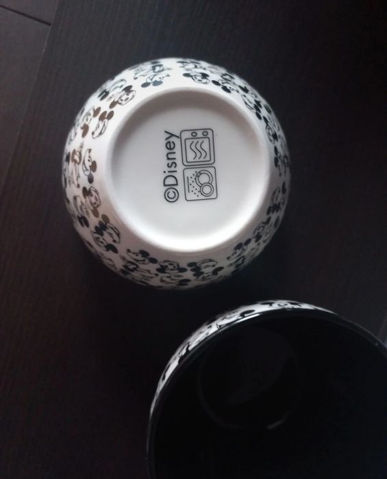 Dwie ceramiczne miseczki Disney duże na zupe