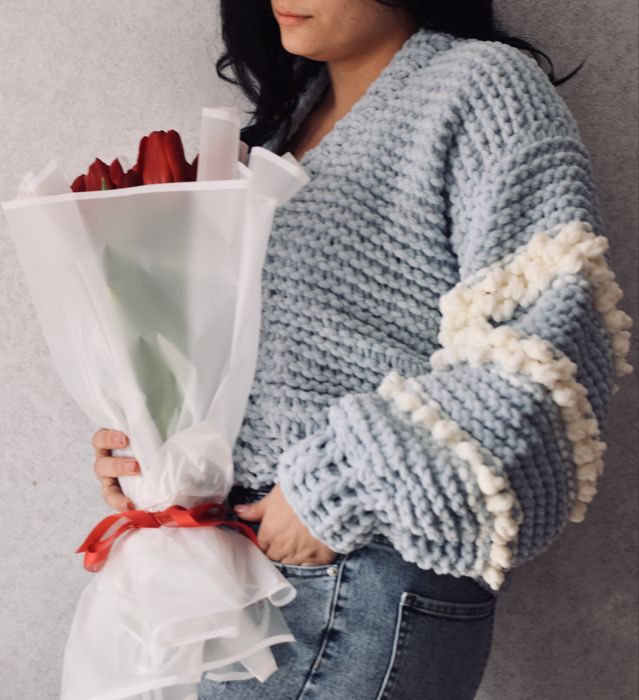 Вкорочений плюшевий кардиган, кофта