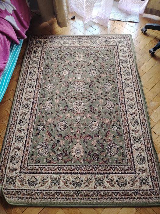 Ковер Weltom Polska 120 на 170 см цвет оливка с Leroy Merlin