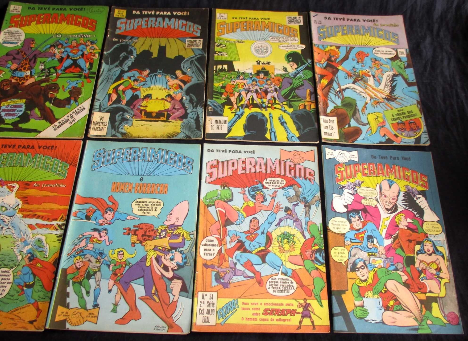 Livros BD Superamigos EBAL 1979 a 1981