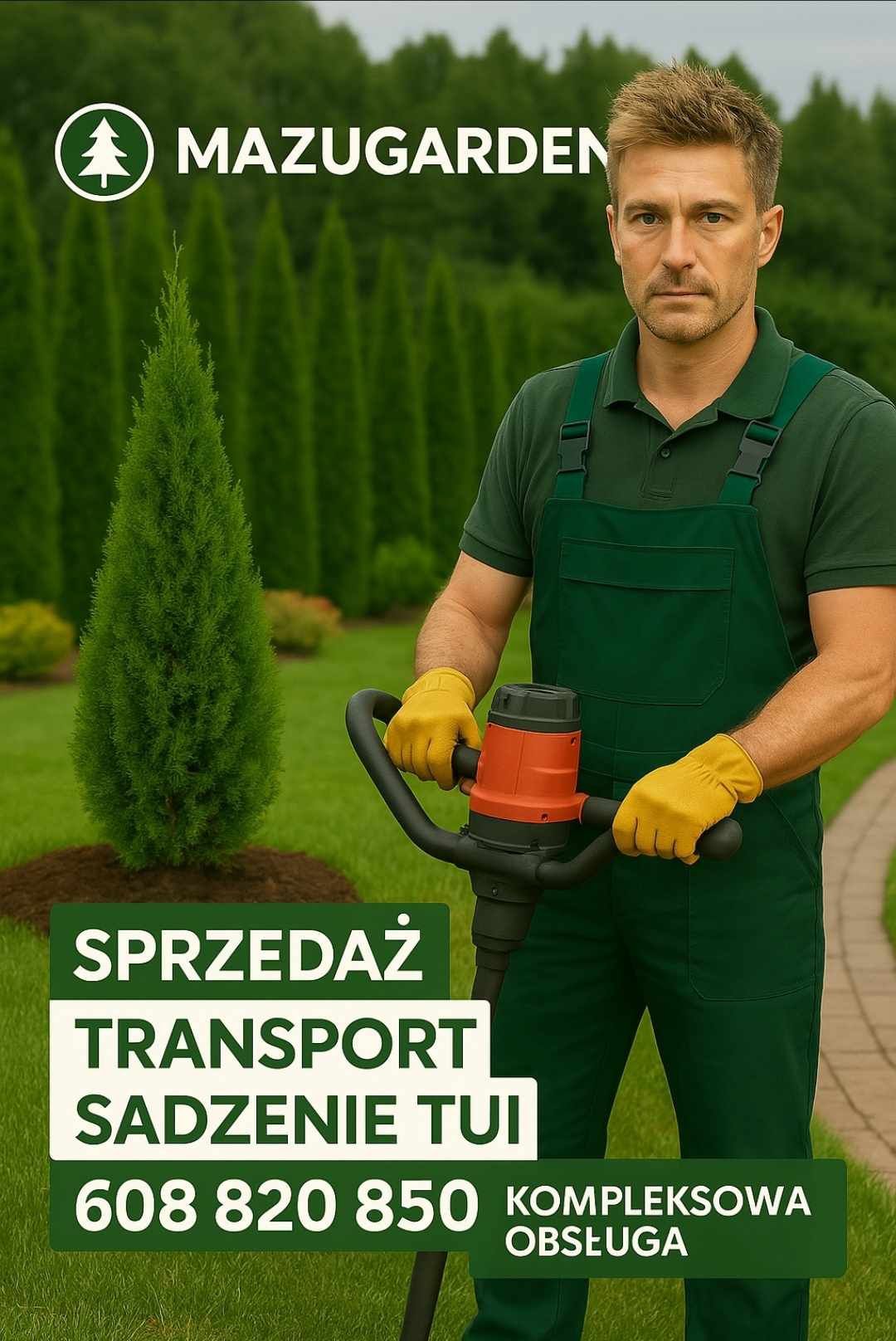 Tuja Szmaragd sadzenie transport