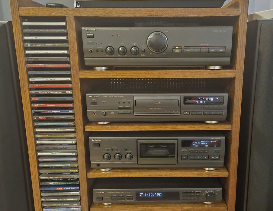 Wieża Technics 5 elementów + 2 piloty + kolumny Technics SB-A38