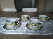 Zestaw czterech filiżanek porcelana